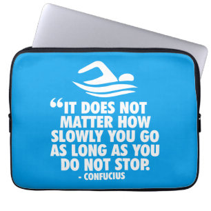 Protection Pour Ordinateur Portable NE PAS S'ARRÊTER - Nager Motivationnel