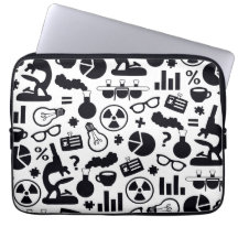 Noir de motif de la Science sur le blanc