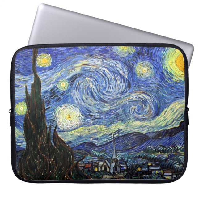 Protection Pour Ordinateur Portable Nuit Starry Par Vincent Van Gogh 1889 (Devant)
