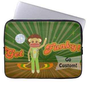 Protection Pour Ordinateur Portable Obtenir Funky Sock Monkey Style personnalisé