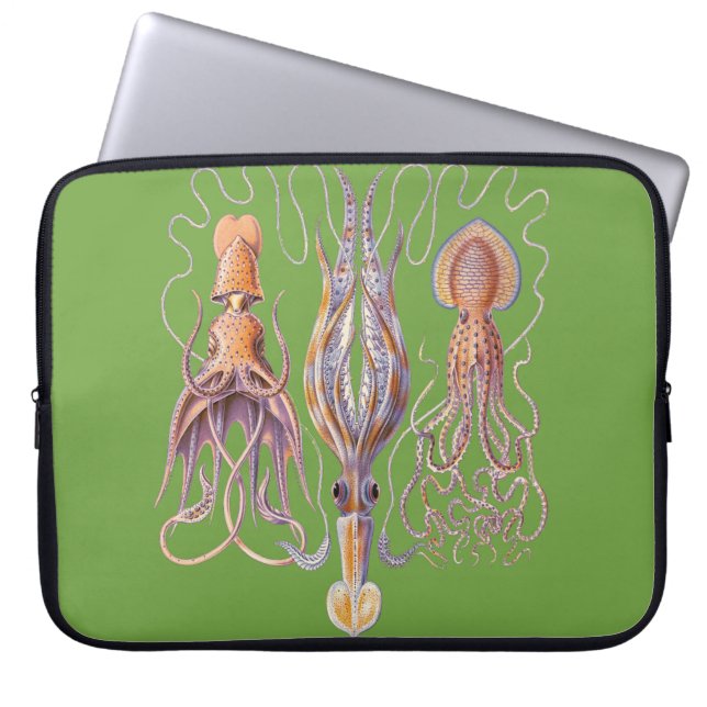 Protection Pour Ordinateur Portable Octopes d'art aquatique (Devant)