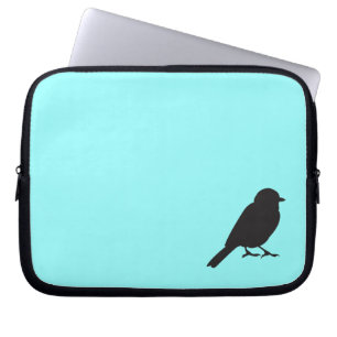Protection Pour Ordinateur Portable Oiseau bleu chic d'hirondelle de silhouette de