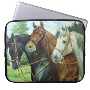 Protection Pour Ordinateur Portable Old German Horse Oil Painting Portrait from 1924