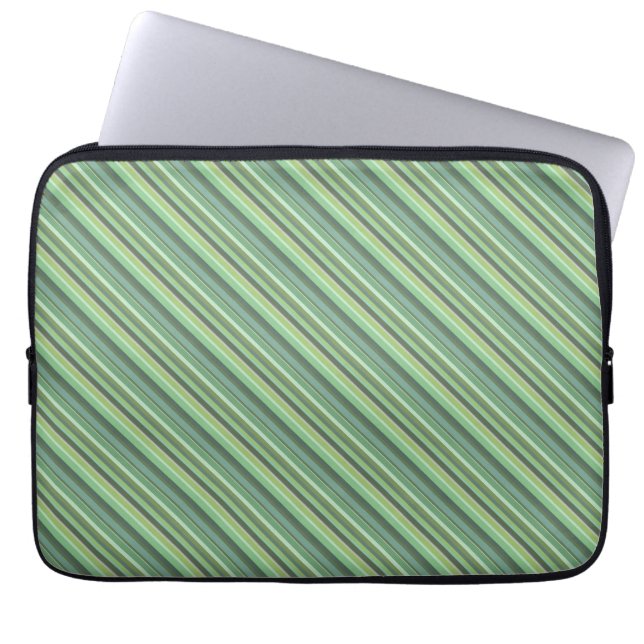 Protection Pour Ordinateur Portable Olive green diagonal stripes (Devant)