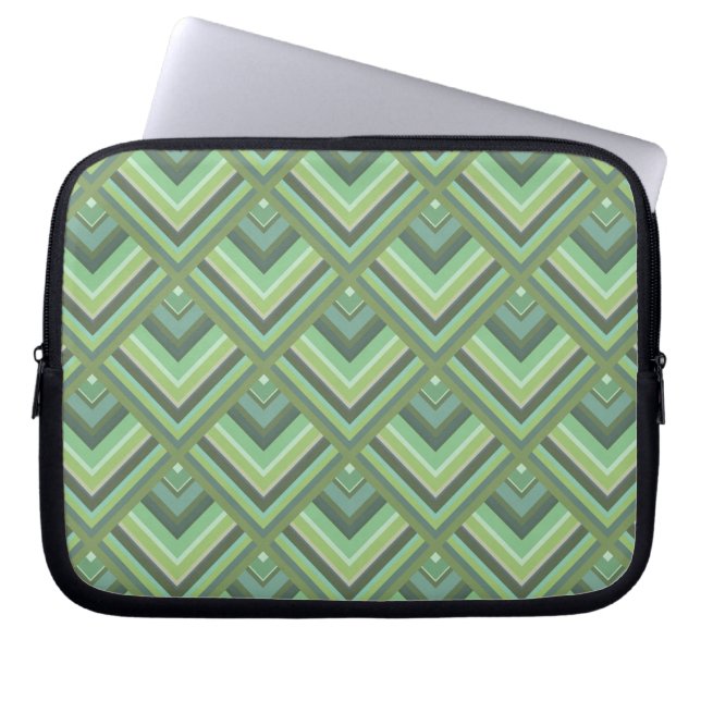 Protection Pour Ordinateur Portable Olive green stripes scale pattern (Devant)