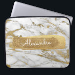 Protection Pour Ordinateur Portable Or et marbre avec huile or et Parties scintillant<br><div class="desc">Or et marbre avec huile d'or et Parties scintillant Elégant Monogramme Nom Coque. Ce coque peut être customisé pour inclure votre prénom.</div>