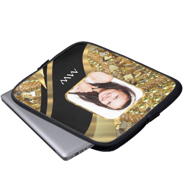 Protection Pour Ordinateur Portable Or et noir (Devant bas)