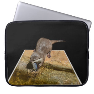Protection Pour Ordinateur Portable Otter Mangeant Du Poisson Savoureux,