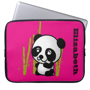 Protection Pour Ordinateur Portable Ours de panda blanc et noir mignon