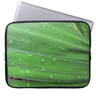 Protection Pour Ordinateur Portable Palmier de Noël et gouttes de pluie