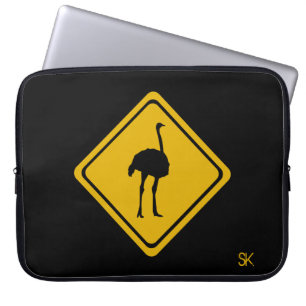 Protection Pour Ordinateur Portable panneau routier de l'autruche