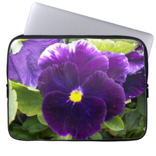 Protection Pour Ordinateur Portable Pansies violettes profondes,