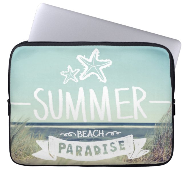 Protection Pour Ordinateur Portable Paradis de plage d'été (Devant)