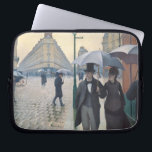 Protection Pour Ordinateur Portable Paris de peinture impressionniste français par<br><div class="desc">Rue vintage de Paris de conception de reproduction d'illustration de beaux-arts de Paris France, jour pluvieux, rue De Paris, art par le peintre impressionniste français, Gustave Caillebotte. C'est une reproduction d'une de ses peintures plus célèbres. Elle dépeint une scène typique de rue à Paris, France pendant les 1800s en retard....</div>