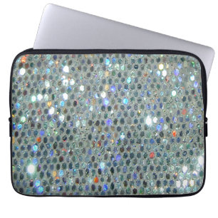 Protection Pour Ordinateur Portable Parties scintillant brillante en argent brillant