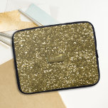 Protection Pour Ordinateur Portable Parties scintillant d'or Faux Moderne Monogramme P<br><div class="desc">Ne veux pas dire quoi que ce soit s'il n'a pas ce bling ! Et le faux bling est le meilleur. Ajoutez simplement vos initiales !</div>