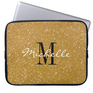 Protection Pour Ordinateur Portable Parties scintillant d'or Faux personnalisation mon