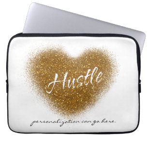 Protection Pour Ordinateur Portable Parties scintillant d'or HUSTLE Heart Glamor Porta