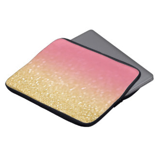 Protection Pour Ordinateur Portable Parties scintillant moderne or rose Ombre Coque à 