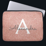 Protection Pour Ordinateur Portable Parties scintillant rose Rose or et Monogramme éti<br><div class="desc">Parties scintillant Rose Rose Gold Faux et Coque Monogramme élégant étincelant. Ce coque peut être customisé pour inclure votre nom initial et prénom.</div>