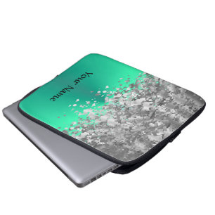 Protection Pour Ordinateur Portable Parties scintillantes en bon état de vert et de