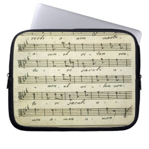 Protection Pour Ordinateur Portable Partition musicale vintage, partition musicale ant