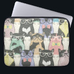 Protection Pour Ordinateur Portable Patters de Cute Hipster Cats<br><div class="desc">Patters de Cute Hipster Cats</div>