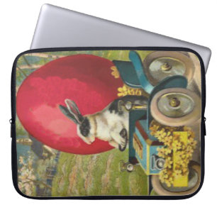 Protection Pour Ordinateur Portable Paysage de la voiture de lapin de Pâques
