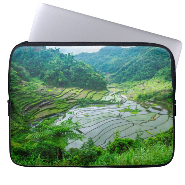 Protection Pour Ordinateur Portable Paysage de rizières, Philippines (Devant)