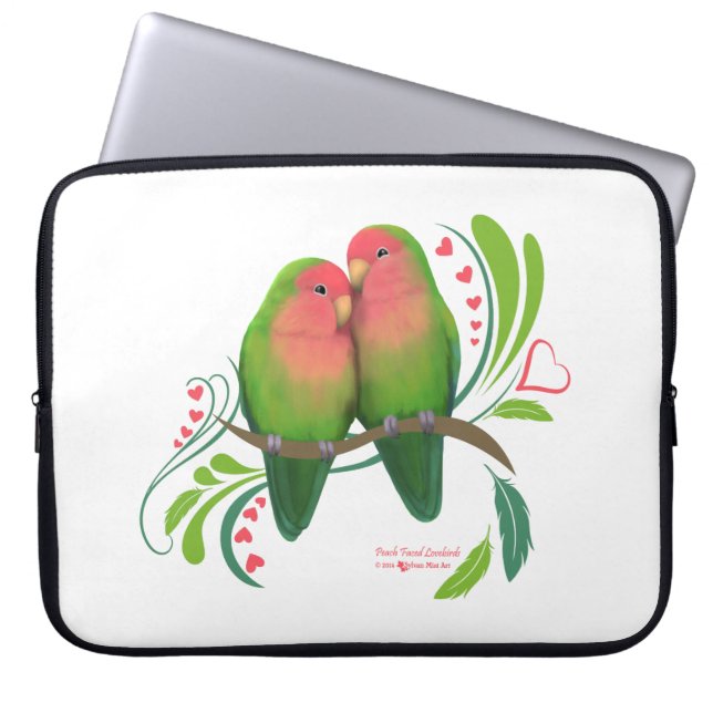 Protection Pour Ordinateur Portable Peach Faced Inséparables (Devant)