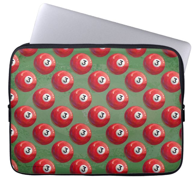Protection Pour Ordinateur Portable Peint 3 Motif de billard (Devant)