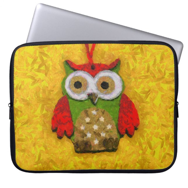 Protection Pour Ordinateur Portable Peinture de hibou (Devant)