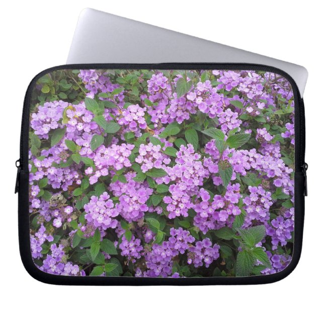 Protection Pour Ordinateur Portable Petites fleurs pourpres (Devant)