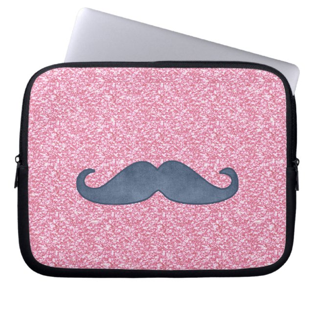 PROTECTION POUR ORDINATEUR PORTABLE PHOTO BLEUE GIRLY DE PARTIES SCINTILLANTES DE ROSE (Devant)