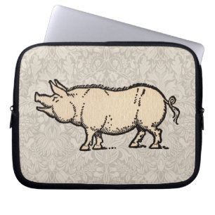 Protection Pour Ordinateur Portable Pig Antique Piggy Cute Vintage