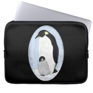 Protection Pour Ordinateur Portable Pingouin et bébé