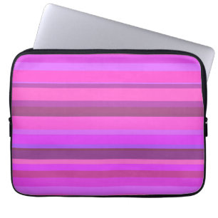 Protection Pour Ordinateur Portable Pink horizontal stripes