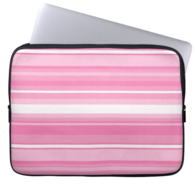 Protection Pour Ordinateur Portable Pink stripes (Devant)
