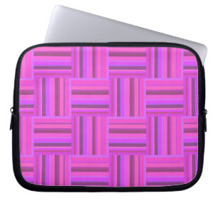 Protection Pour Ordinateur Portable Pink stripes weave pattern