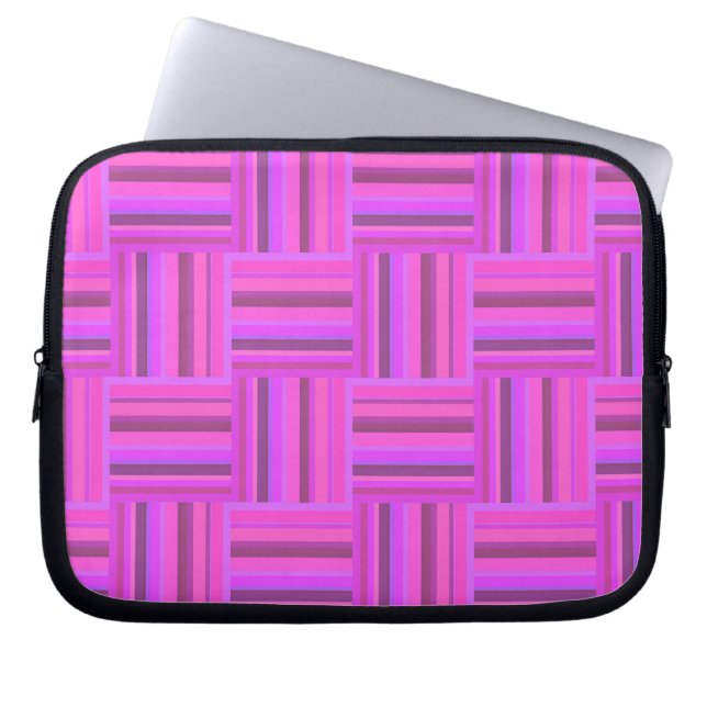 Protection Pour Ordinateur Portable Pink stripes weave pattern (Devant)