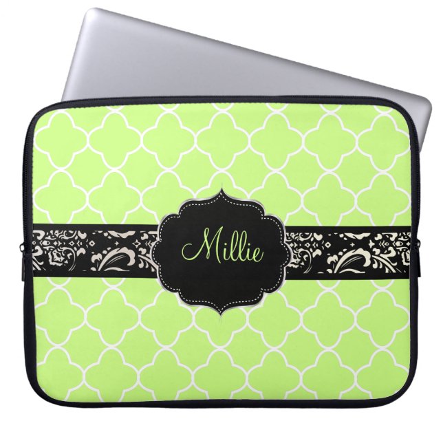 Protection Pour Ordinateur Portable PixDezines Clover Trellis/DO-IT-YOURSELF monogramm (Devant)