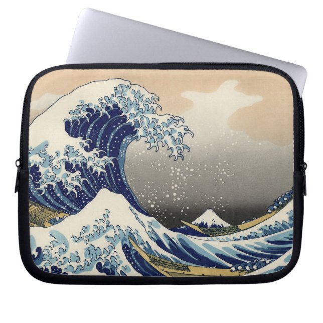 Protection Pour Ordinateur Portable PixDezines Vintage Great Wave Hokusai 斎 の 葛’飾 (Devant)