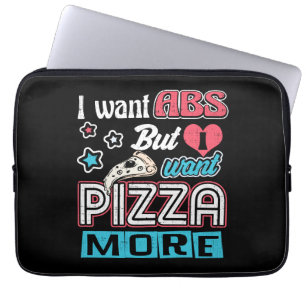 Protection Pour Ordinateur Portable Pizza vs Abs - Régime en vrac - Carbes amusantes N