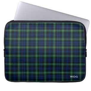 Protection Pour Ordinateur Portable Plaid bleu de tartan de Gordon de clan décoré d'