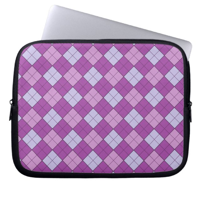 Protection Pour Ordinateur Portable Plaid violet (Devant)