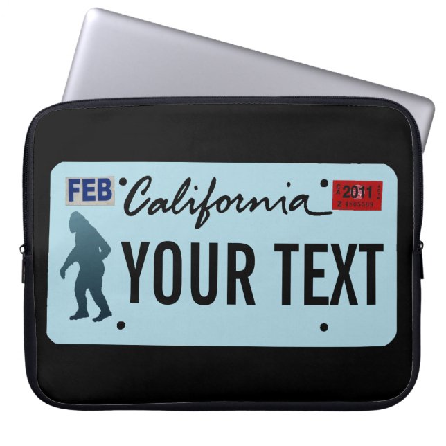 Protection Pour Ordinateur Portable Plaque de licence California Sasquatch (Devant)