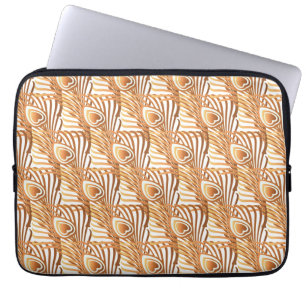 Protection Pour Ordinateur Portable Plumes de paon de soleil Art nouveau design