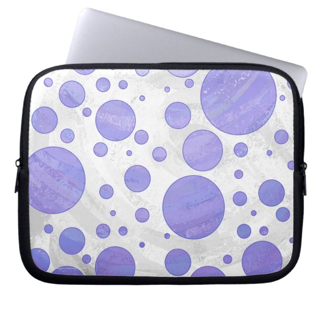 Protection Pour Ordinateur Portable Point Polka Soleil Violet (Devant)