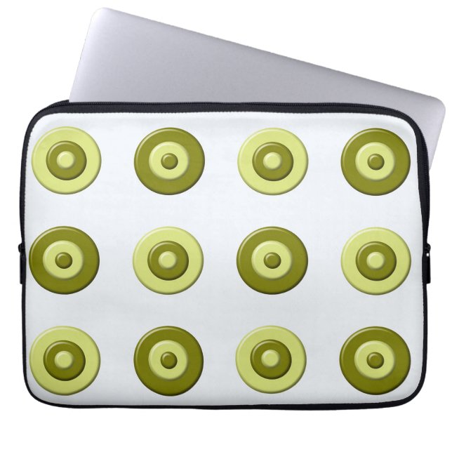 Protection Pour Ordinateur Portable points de polka abstraits (Devant)
