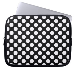 Protection Pour Ordinateur Portable Pois blanc noir - douille d'ordinateur portable